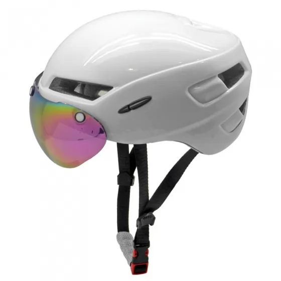 Factory price time trial bike helmet cool road racing helmet with magnetic visor