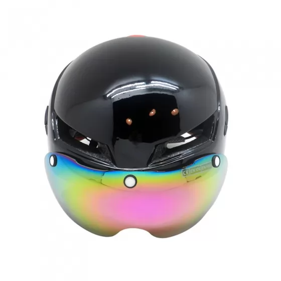 Factory price time trial bike helmet cool road racing helmet with magnetic visor