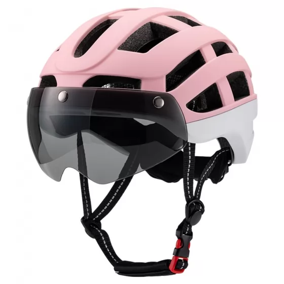 Road Bike Helmet Sport Safe Helmet Bicycle Helmet with LED Light&Magnetic Goggle