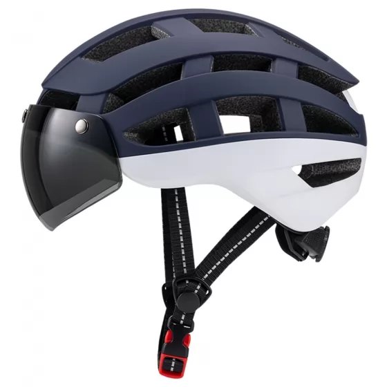 Road Bike Helmet Sport Safe Helmet Bicycle Helmet with LED Light&Magnetic Goggle