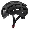 Road Bike Helmet Sport Safe Helmet Bicycle Helmet with LED Light&Magnetic Goggle