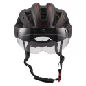 Outdoor Sports Bicycle Helmet with Rear LED Lights Magnetic Goggles Bike Riding Helmet