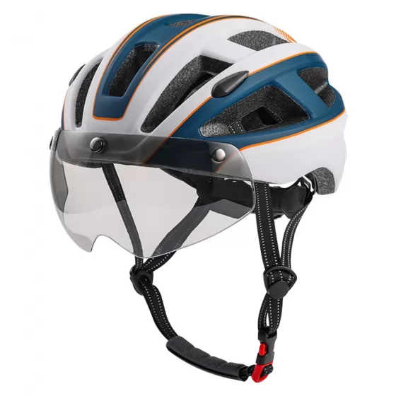 Outdoor Sports Bicycle Helmet with Rear LED Lights Magnetic Goggles Bike Riding Helmet