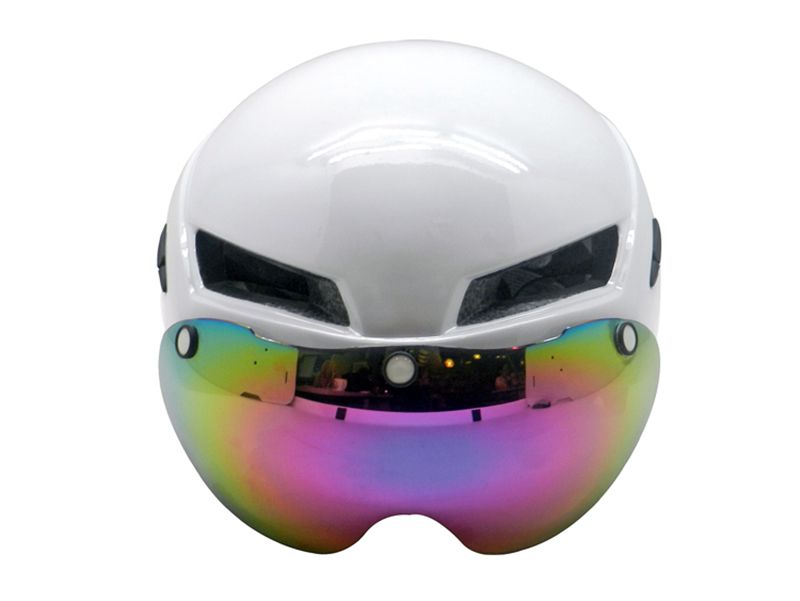 Factory price time trial bike helmet cool road racing helmet with magnetic visor