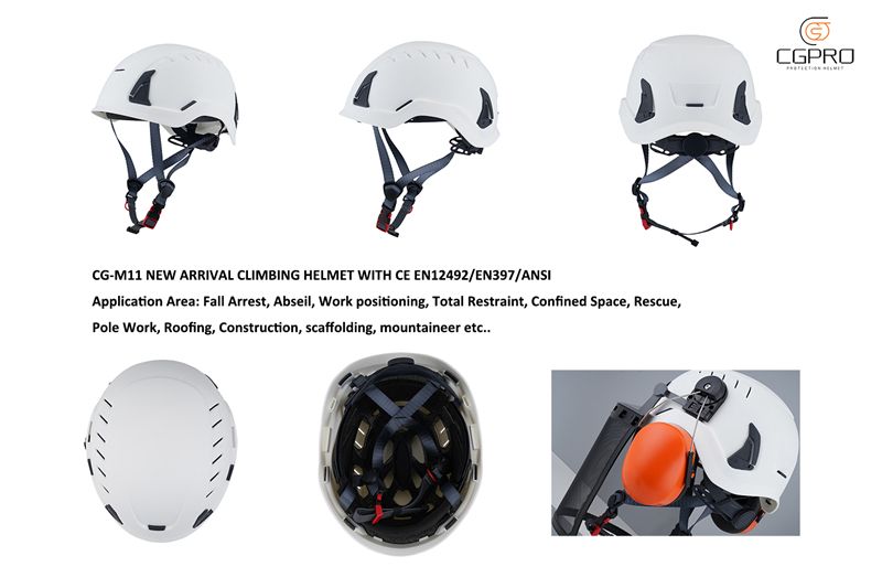 Newest CE Standard Rock Mountain Climbing Helmet Rope Access Protection Safety Helmet