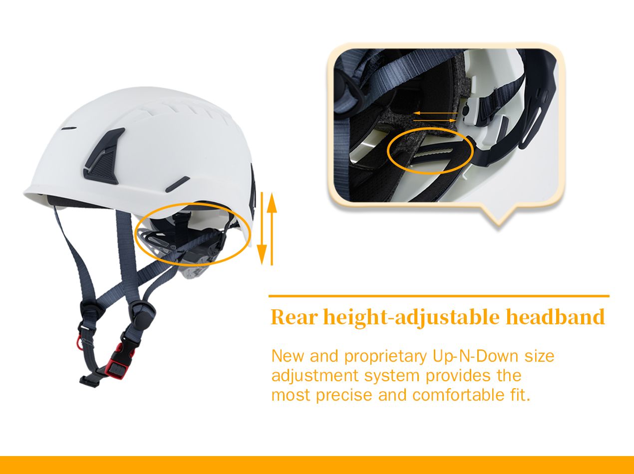 Newest CE Standard Rock Mountain Climbing Helmet Rope Access Protection Safety Helmet