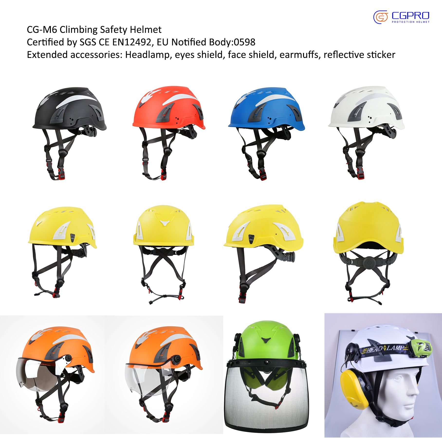 M6 industrial Safety helmet Construction worker protective helmet with CE