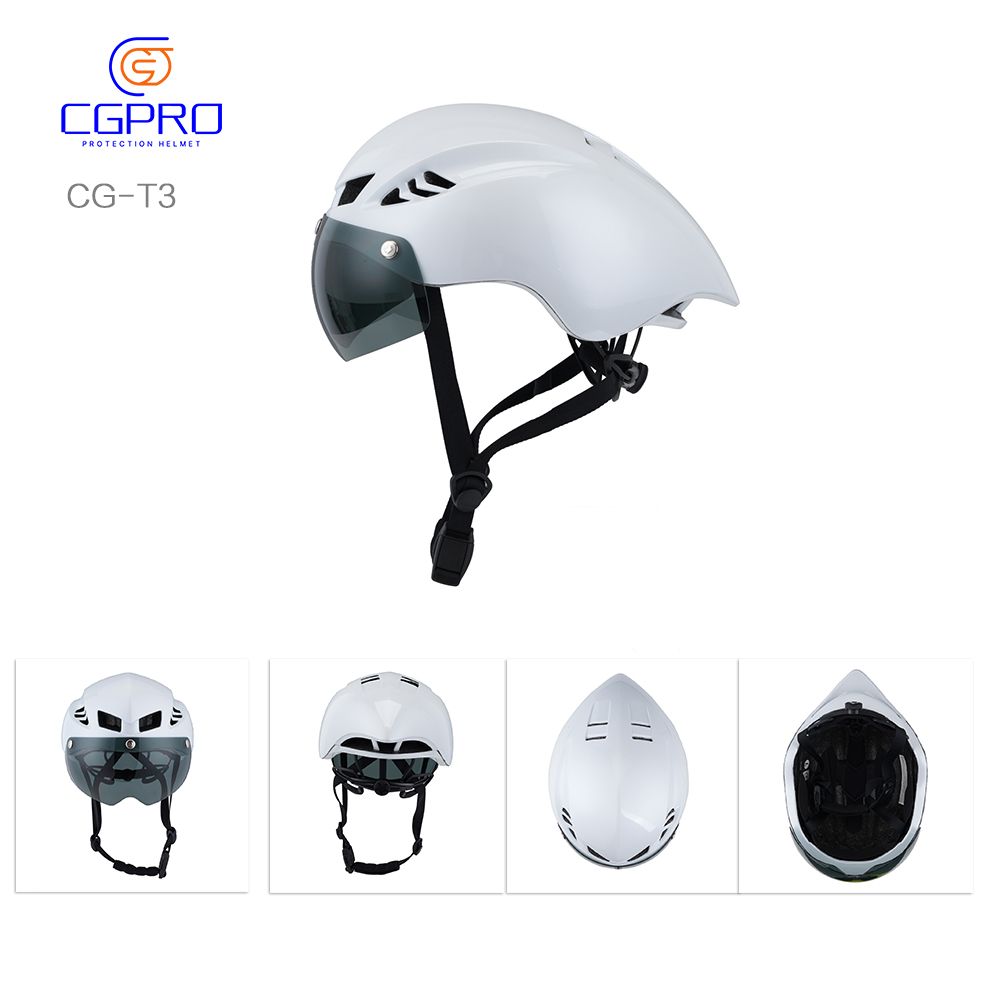 Aerodynamic Time Trial Aero Helmets Bike Cycling Road Bike Helmet with Magnetic Visor