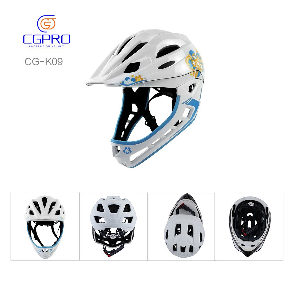 Full Face Downhill Children Bicycle Bike Helmet Kids Cycling Helmet with Detachable Chin Guard