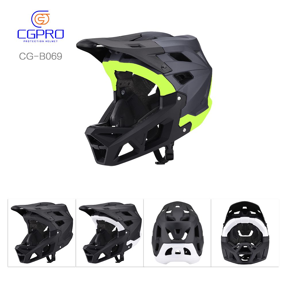 PC Shell Downhill Helmet Motorbike Cross-Country Helmets with ABS Visor